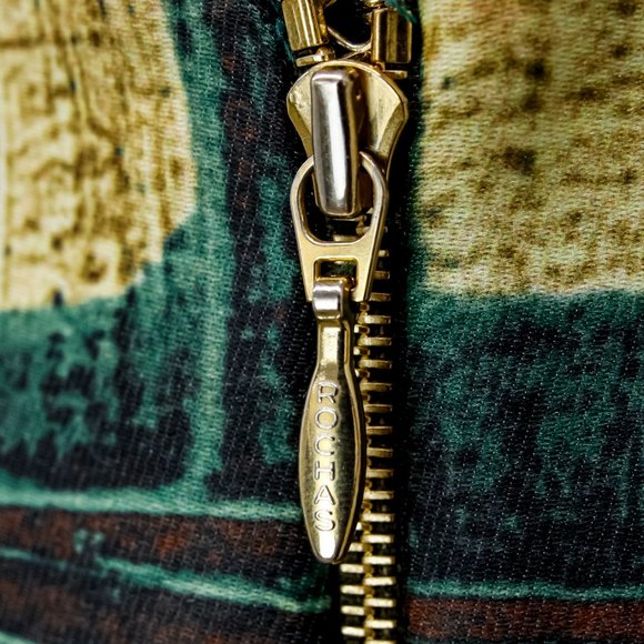 Rochas Green Tile Print Skirt - Picture 7 of 9